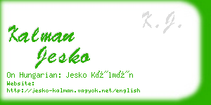 kalman jesko business card